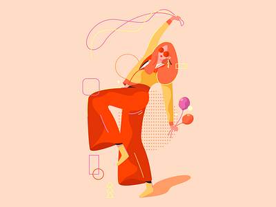 A solo dance branding illustration vector