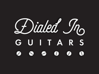 Dialed In Guitars branding guitar logo script typography