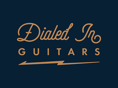 Dialed In Guitars branding guitar logo typography