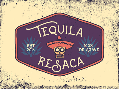 Tequila Resaca label logo tequila typography