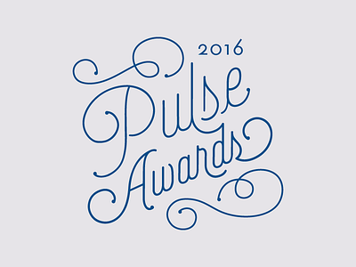 2016 Pulse Awards branding design logo script typography