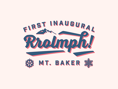 1st Inaugural Rrolmph branding logo ski typography