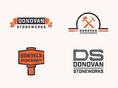 Donovan Stoneworks branding logo masonry typography