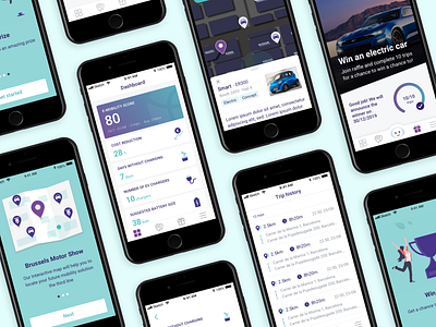 Data analytics app for car drivers // AskLee app design mobile mobile app ui ux