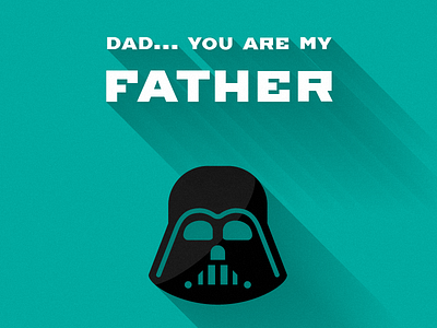 Father's Day dad darth vader fathers day flat long shadow shadow star wars vader vector