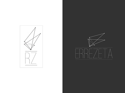 RZ Logo black and white. brand identity logo