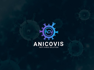 Anicovis Logo Design branding corona corona virus logo coronavirus creative design flat graphic logo logo animation logo design virus logo