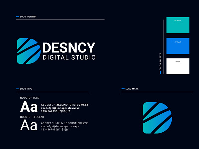 Desncy Digital Studio agency branding creative design desncy digital studio desncy logo digital studio flat graphic logo logo a day logo animation logo design