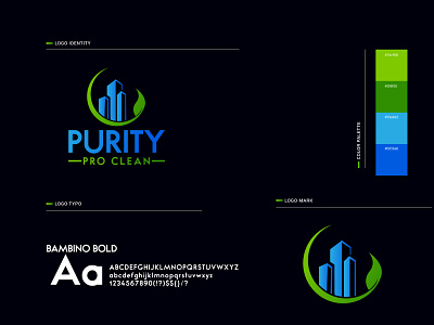 Purity Pro Clean Logo branding clean logo coronavirus creative design flat graphic junk logo logo logo animation logo design logodesign virus logo