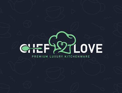 CHEF LOVE LOGO DESIGN branding creative design flat graphic design illustration logo logo animation logo design ui vector