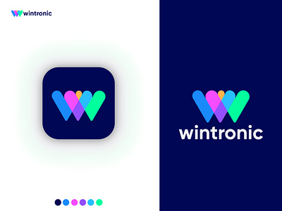 Wintronic - Letter W Logo Design