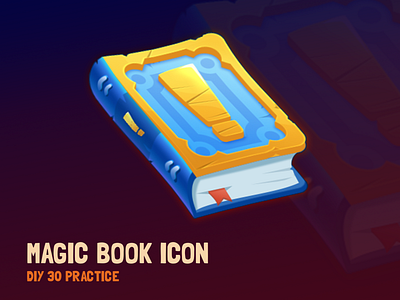 Magic Book Casual Icon @design @dribbble @ui @vasilkooov casual casual game casual icon diy game ui diy game ui game ui icon illustration magic book