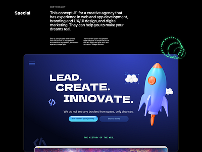 Digital agency @design @dribbble @remote @ui @vasilkooov @web marketing one page