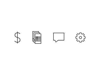 Simple Icons admin billing bills finance icons money rectilinear setting simple support