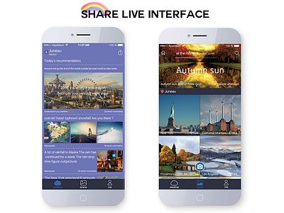 SHARE LIVE INTERFACE app gui weather