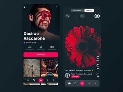 Profile and Feed UI design