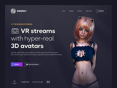 IMMERSEE - Landing Page Design