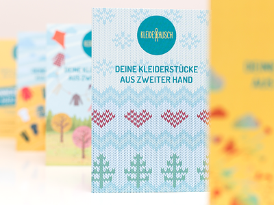 Kleiderrausch / Winter postcards cold heart kleiderrausch knitted postcards winter