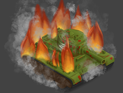 Occupiers' tank 2dart gameart gigital art illustration props