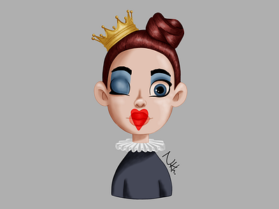 Red Queen from Wonderland character character art concept creative design fashion gigital art illustration illustrator