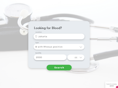 Search - Blood Donation blood donation search user experience user interface
