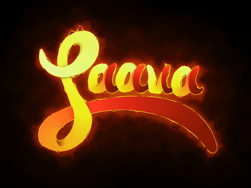 Hot like Laava after effects animation flames flaming handlettering hot illustrator lava motion graphics vector