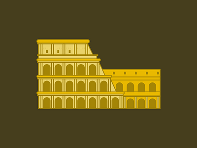 Colosseum colosseo colosseum illustrator photoshop roma rome yellow