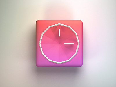 Android Clock Icon App iOS7 Style 3d anroid app clock icon ios ios7 pink watch white