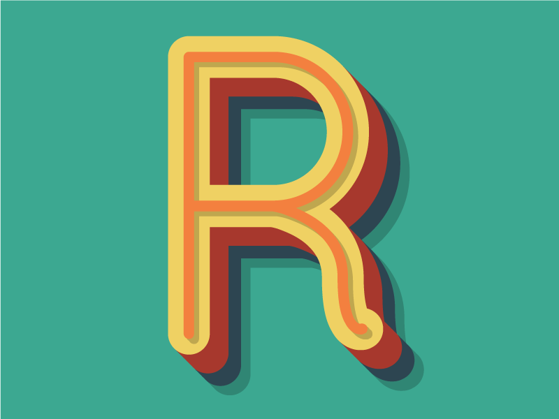 R-Text Effect Illustrator by PiDiEffE on Dribbble