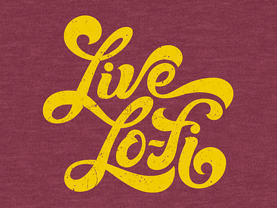Live Lo-Fi Vintage Type branding design illustration lettering logo outdoors tshirt tshirtdesign typography