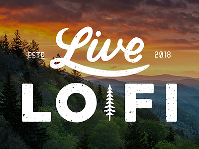 Live Lo-Fi Logo apparel branding illustration logo logodesign outdoors typography