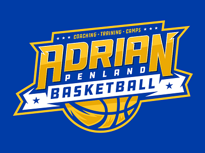 Adrian Penland Basketball athletics basketball branding illustration logo sports star typography