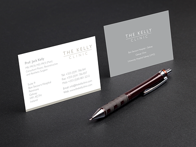 Kelly Clinic Business Card business card logo design plastic surgeon