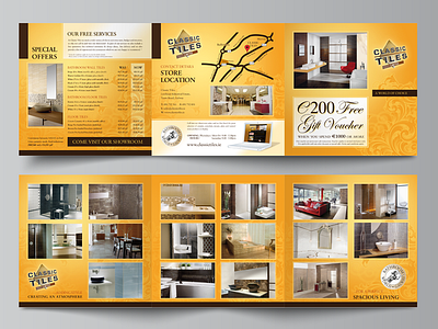 Classic Tiles Mini Brochure brochure design gallery brochure gold mini brochure tiles