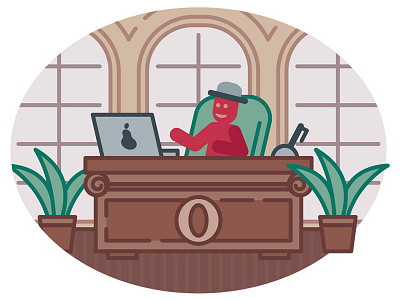 So what is Mr Olaf’s job? Well, he is a lifestyle consultant :) consultant flat illustration lifestyle mrolaf pear vector