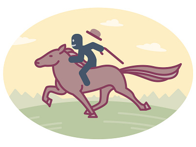 Mr Olaf rides a wild horse flat horse illustration mrolaf ride vector wild