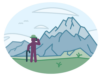 Mr Olaf taking pictures of mountains calm flat hiking illustration lawn mountains mrolaf peace photo photography photoshoot vector