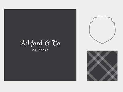 Ashford & Co. branding logo mens packaging plaid shield