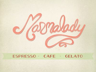 Marmalady branding cafe coffee espresso food gelateria gelato ice cream italian logo type
