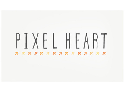 Pixel Heart branding etsy handmade logo store texture type