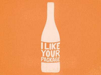 I Like Your Package graphic hand rendered handmade logo orange package packaging the dieline
