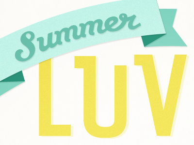 Summer Luv... email graphic ribbon summer summertime sunshine type yellow