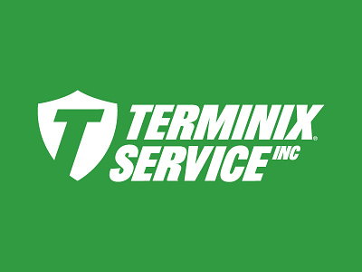 Terminix Service Inc. Logo branding green logo logo mark pest control shield terminix termites typography
