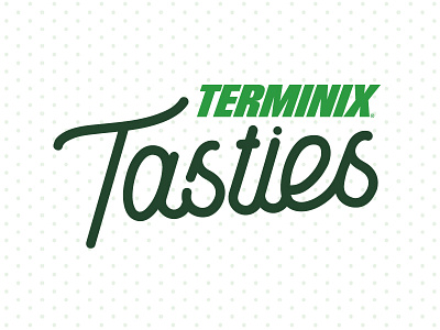 Terminix Tasties branding green logo logo mark pattern pest control terminix termites typography