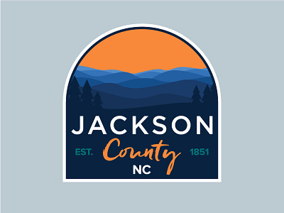Jackson County Sticker adventure badge county jackson county landscape mountains north carolina outdoor park sticker trees