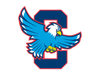 Letterman Eagle cartoon eagle elementary letter letterman logo mascot school