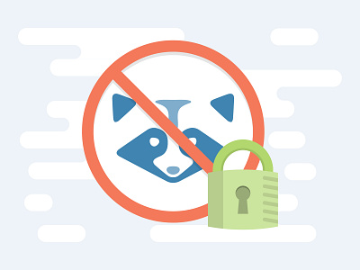 Pest Protection - Spot Illustration icon set illustration pest control racoon web icon web illustration