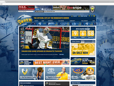 Minnesota Swarm Website lacrosse sports web