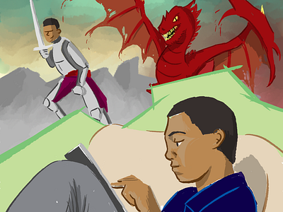 Personalized, choose-your-own-adventure app for young adults. illustration