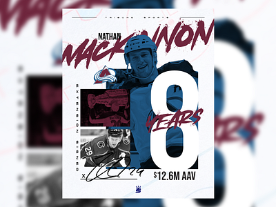 MacKinnon Signing avalache colorado colorado avalanche hockey ice hockey nathan mackinnon nhl sport design